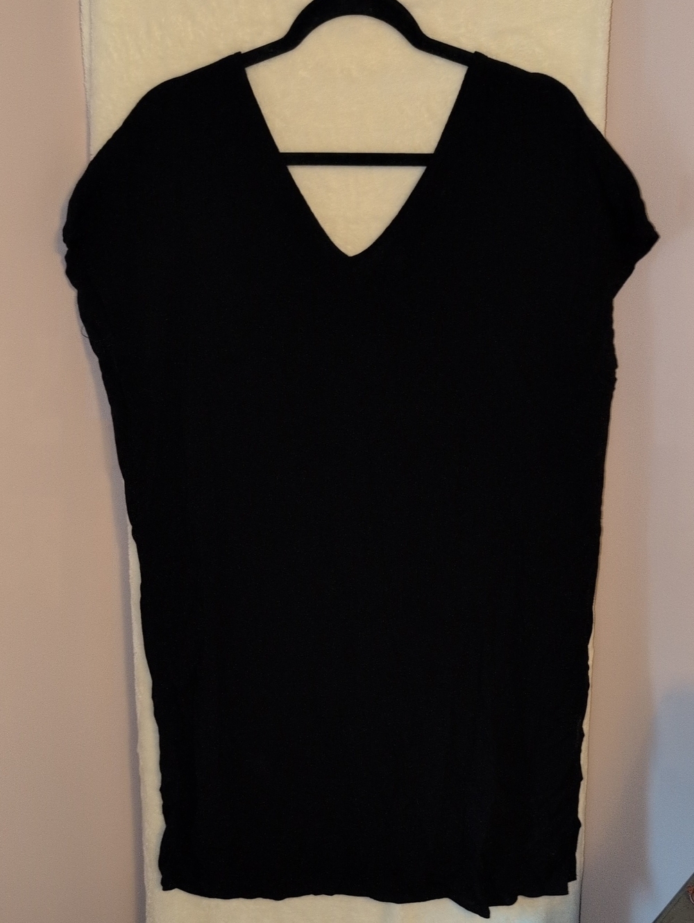 Torrid Black Double V-Neck Semi-Sheer Gauze Coverup